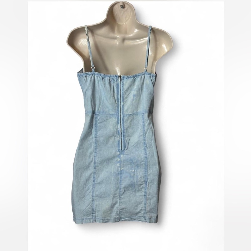 Floral Embroidered Lace Up Mini Dress - Picture 3 of 16